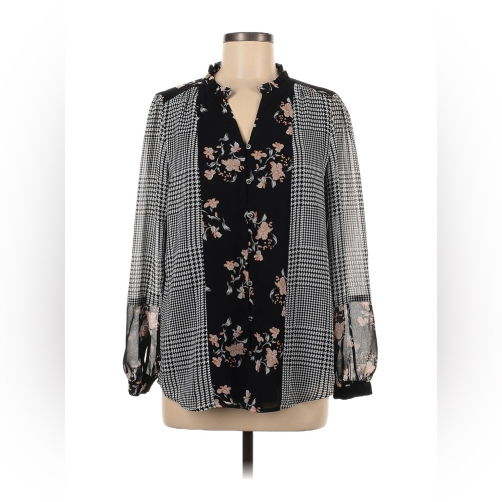 Calvin Klein mixed pattern blouse 🌸